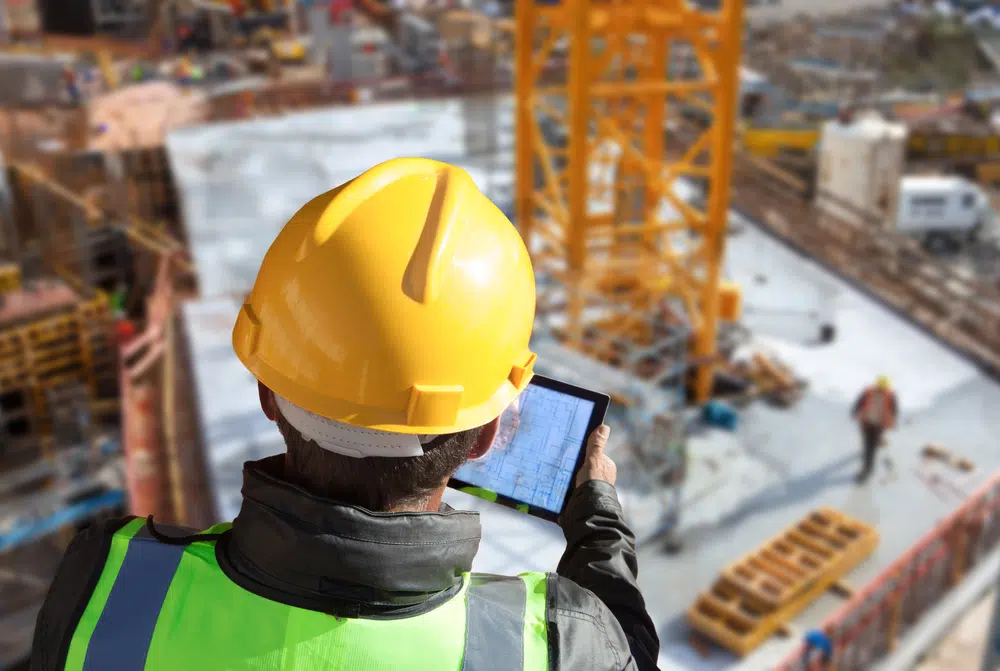 Architect,Engineer,Construction,Worker,With,Hard,Hat,Working,On,Site construction technology