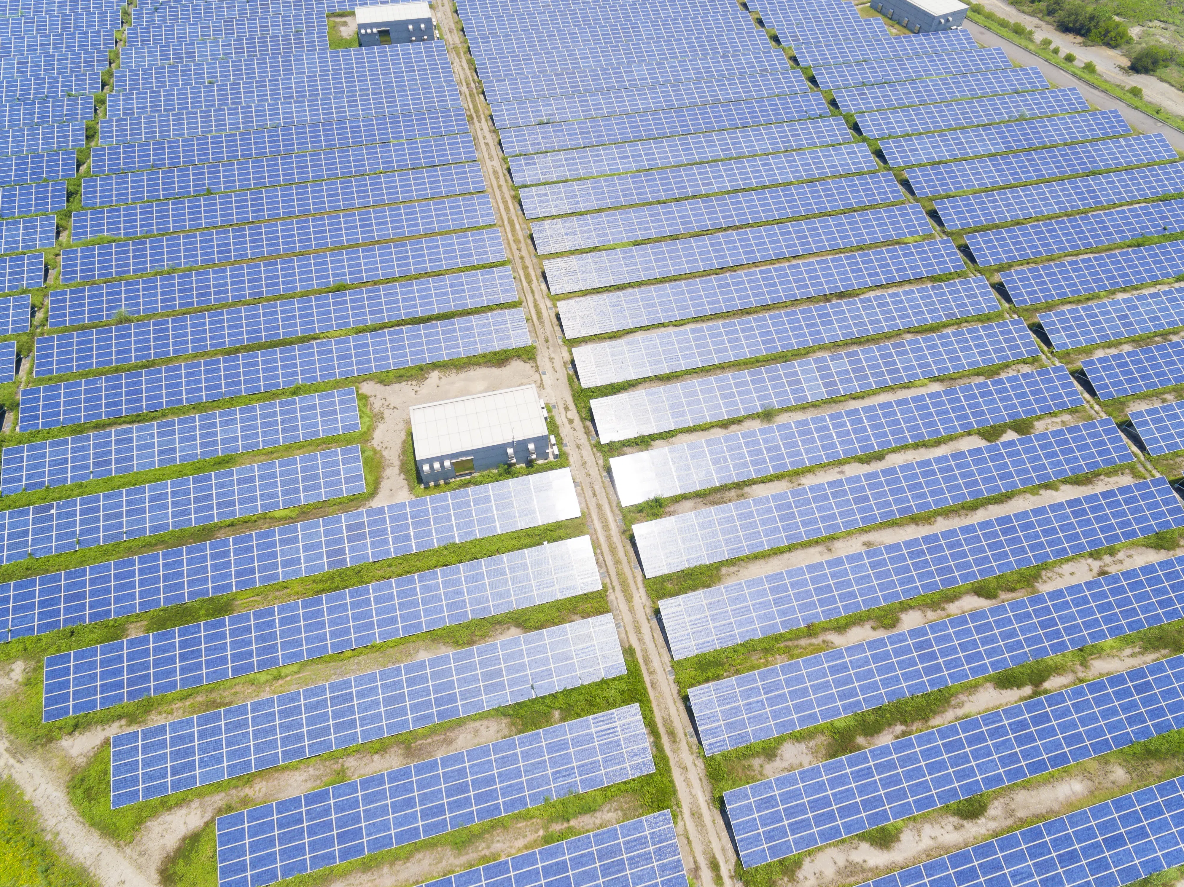 Aerial,View,Of,Solar,Panel,Farm,,Taiwan.