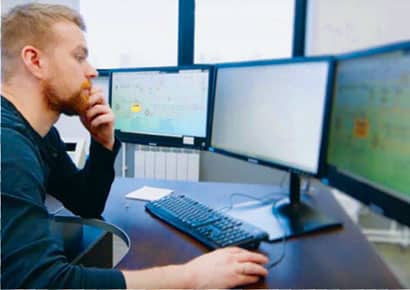 Man-at-computer Man at computer